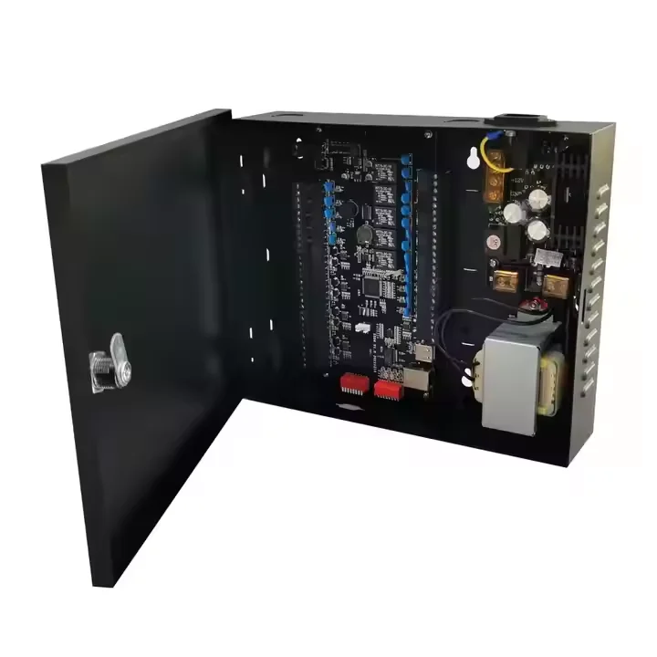 TCP/IP WIFI Wiegand 4 Doors Access Control Board connect with Fingerprint /RFID Card /QR Reader Access Control System