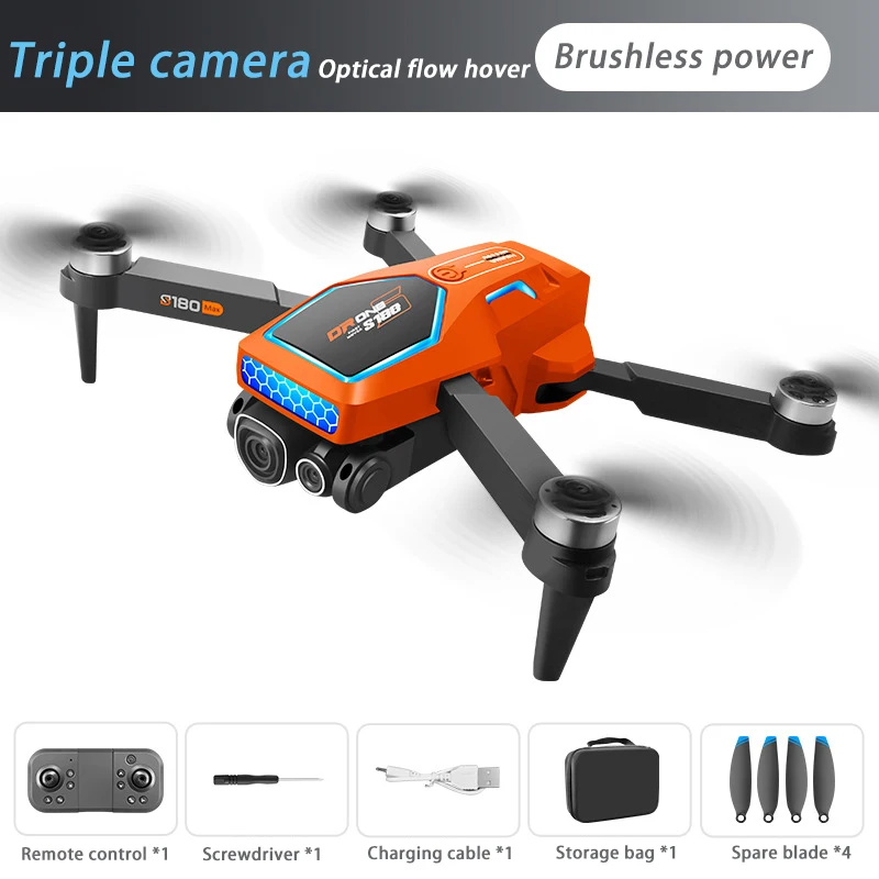 Three Cameras Professional Aerial Photography Drone Obstacle Avoidance Helicopter Remote Control Quadcopter