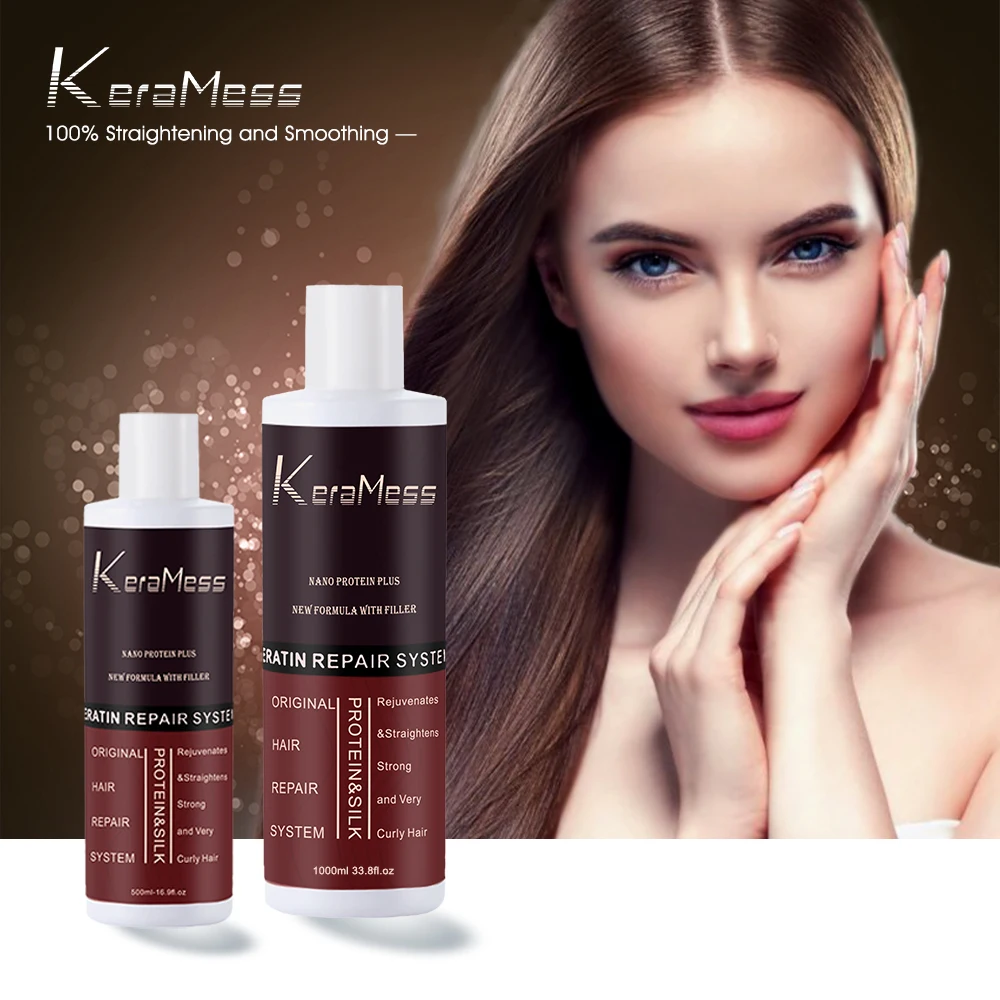 Brazilian Blowout Professional 500ml Keratin Hair Treatment Set Gold Keramess Repair Function Straighten