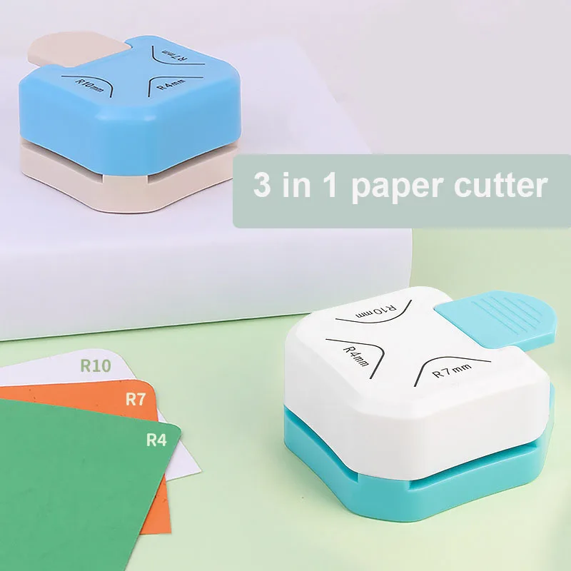 Meihui Corner Hole Punch 3 in 1 Manual Paper Corner Rounder Cutter for Paper Cardstock Laminator Photocards Scrapbooking