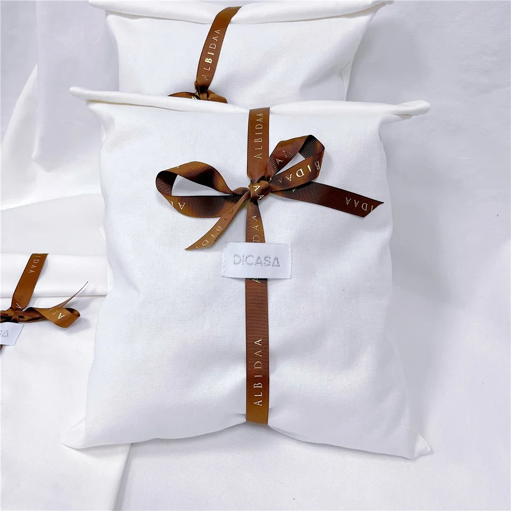 Hot Sale Large Organic Cotton Muslin Envelope Bag Pouch For Handbag Custom Logo Printed Cotton Envelope Dust Gift Bag