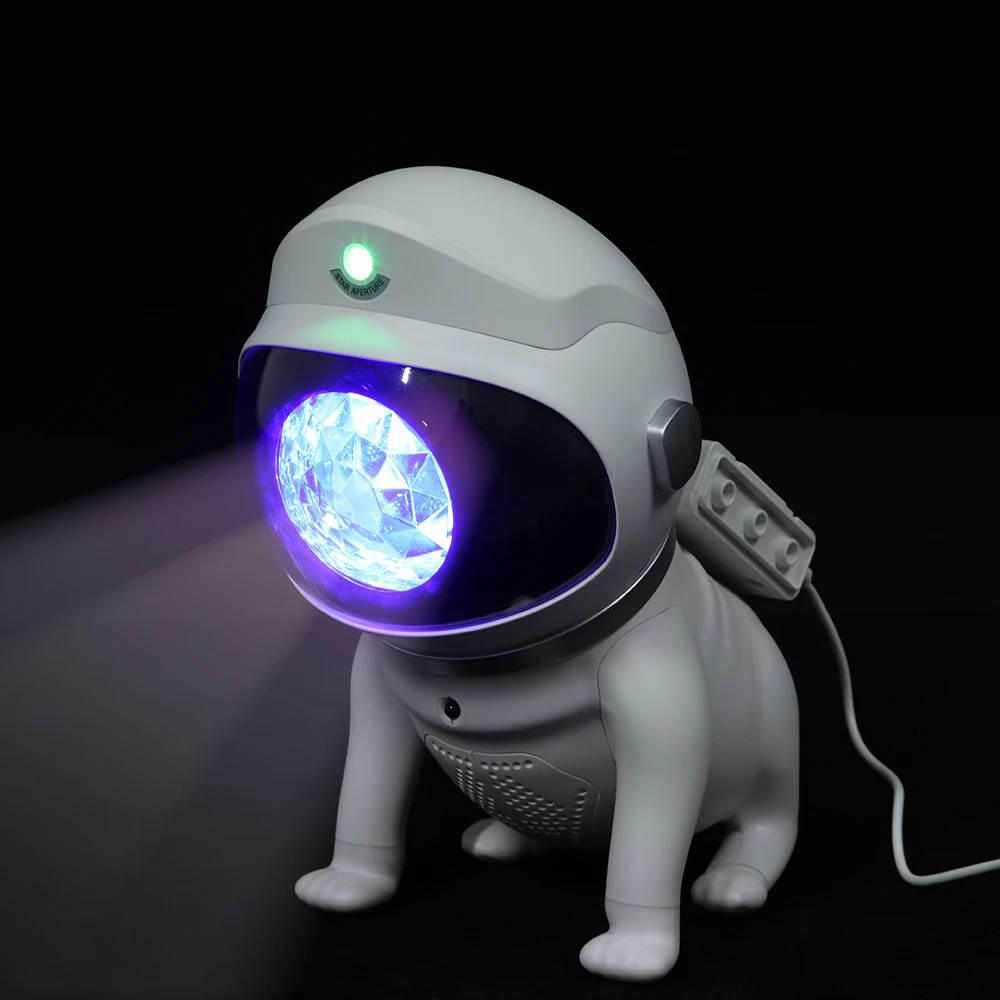 2022 Amazon Hot Space Sky Starry Galaxy Plug In Gift Baby White Noise Night Light Smart Home Music Projector Astronaut Dog Lamp