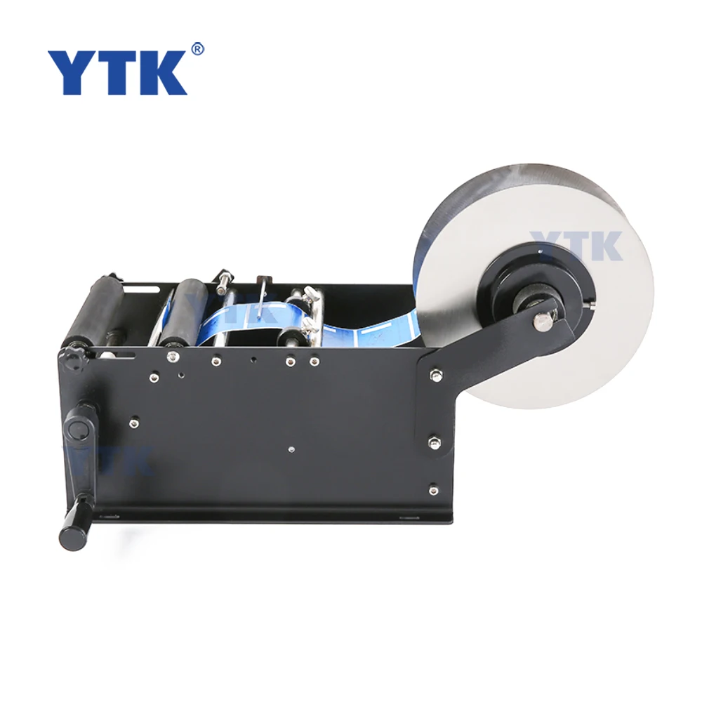 YTK-30 Portable manual round bottle adhesive stickers labels labeling machine for small vials jars cans cosmetics