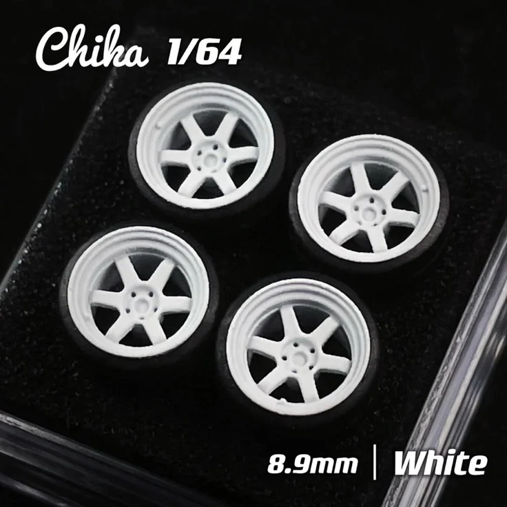 Nabes Chika Wheels  BBS RS / Supper RS Stance Rubber Tires for 1:64 Model Car