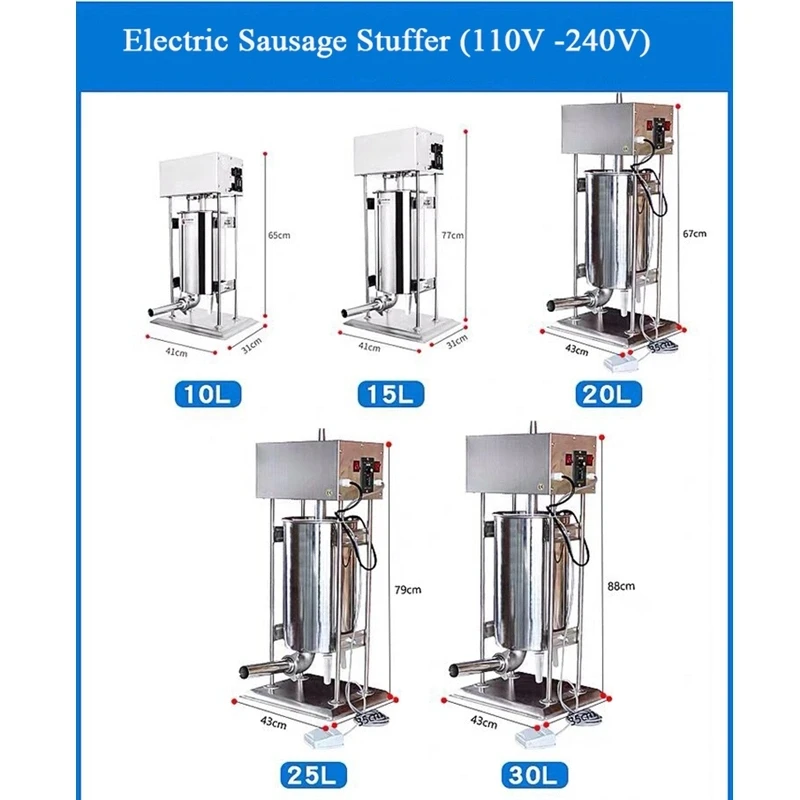 Professional Big volume Russian Ham Sausage Stuffing Filling Machine Vertical Sausage Filler Making Machine