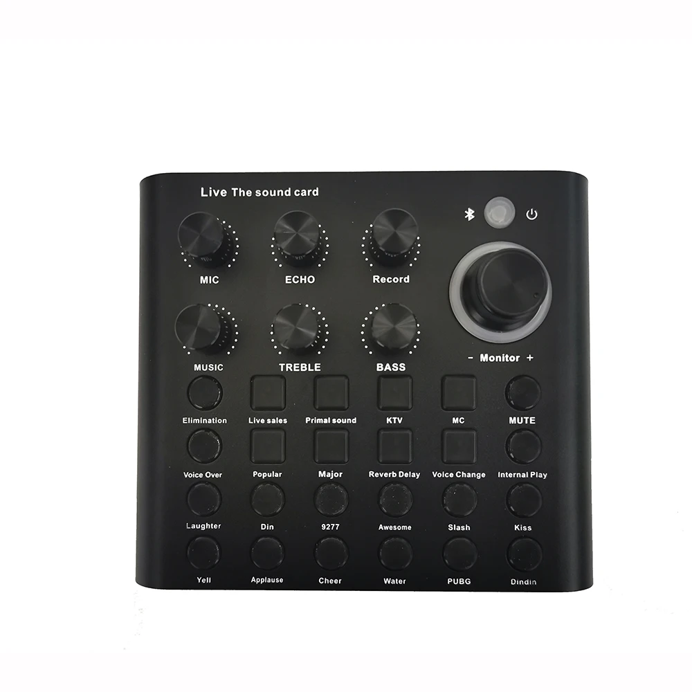 Hot Selling Studio Condenser Microphone Smart Noise Reduction V8P Sound Card For Game Live Audio Sound Cards & Mixers