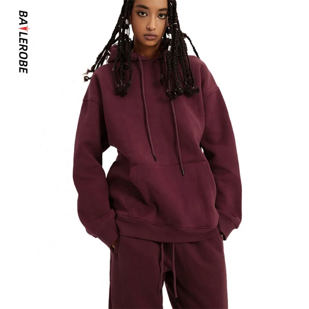 2023 new Women Winter Comfortable Thermal Fleece Lined Cotton Running Joggers and Sweater Set support custom logo