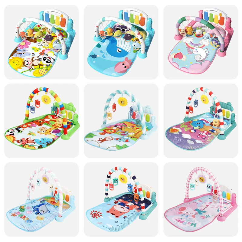 2024 New Baby Music Rack Play Mat Kid Rug Puzzle Carpet Piano Keyboard Infant Playmat Early Education Gym Crawling Game Pad Toy