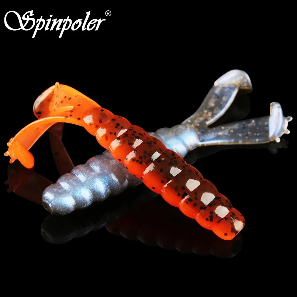 Spinpoler Diver Grub Twin Tail Salted Fishing Lure Floating Soft Plastic TPR Bait Ned Rig Grub Silicone Wobbler Saltwater Tackle