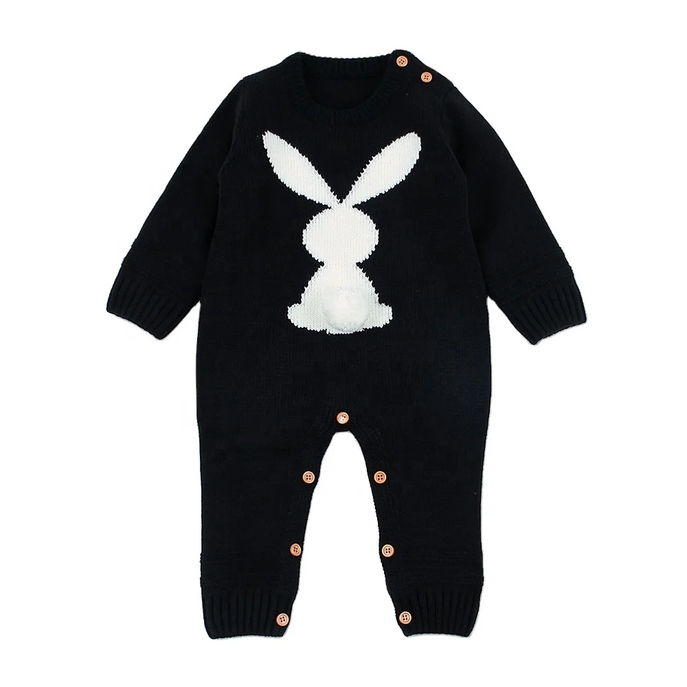 Newborn Christmas Happy Easter gifts Baby Knitting bunny Sweater romper jumpsuit