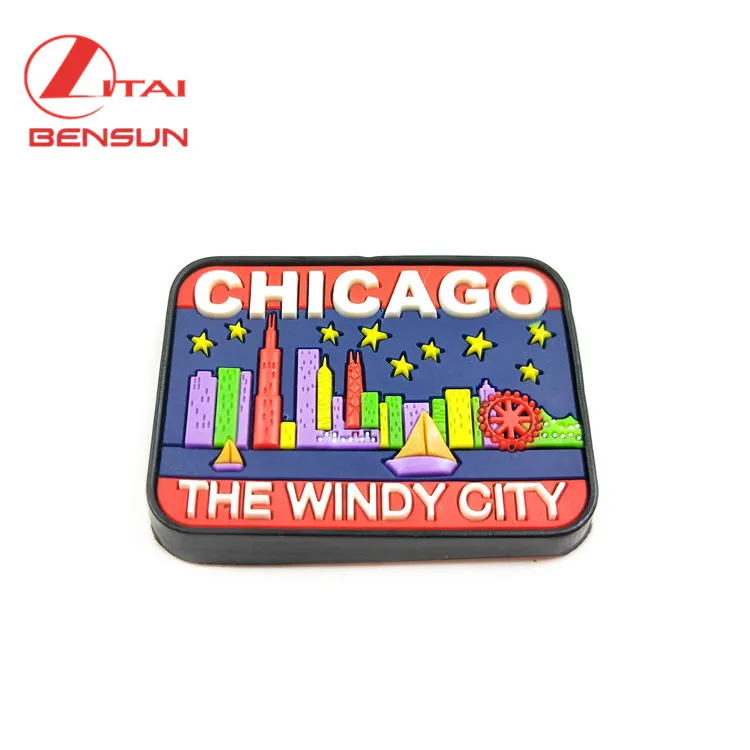 Manufactures Custom Cute 3D Silicon Refrigerator Magnet Tourist Souvenir Attraction Soft Rubber PVC Fridge Magnets