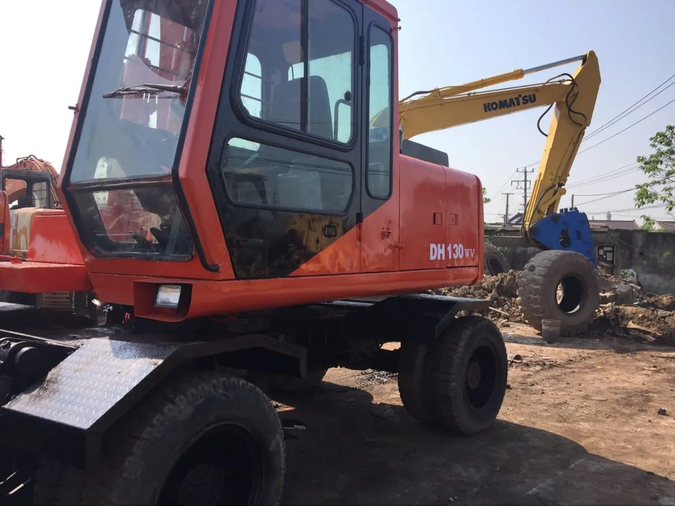 Used Daewoo Doosan DH150W-7 Wheel Excavator for Sale DH130 DH150LC-7 DH140