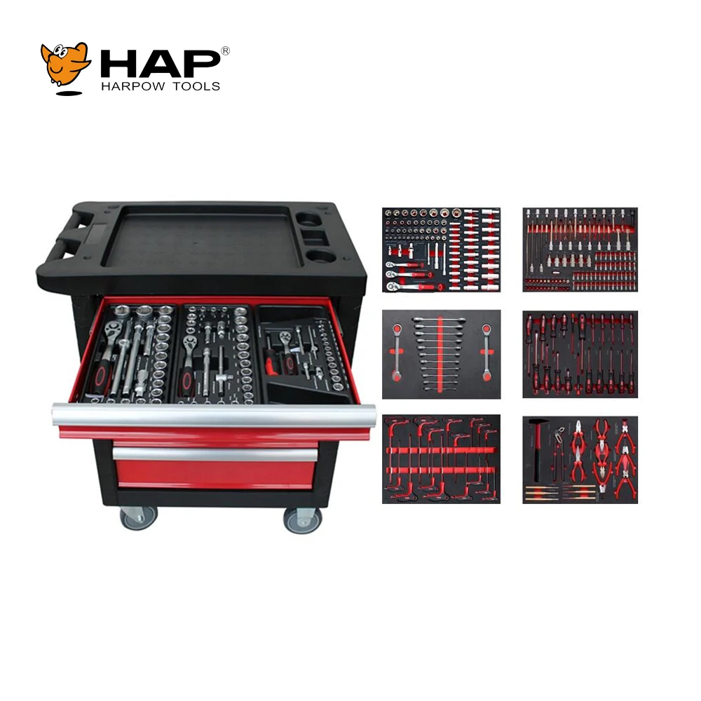 299pcs Professional Tool Trolley Workshop Use Tool Cabinet with Tool Set
