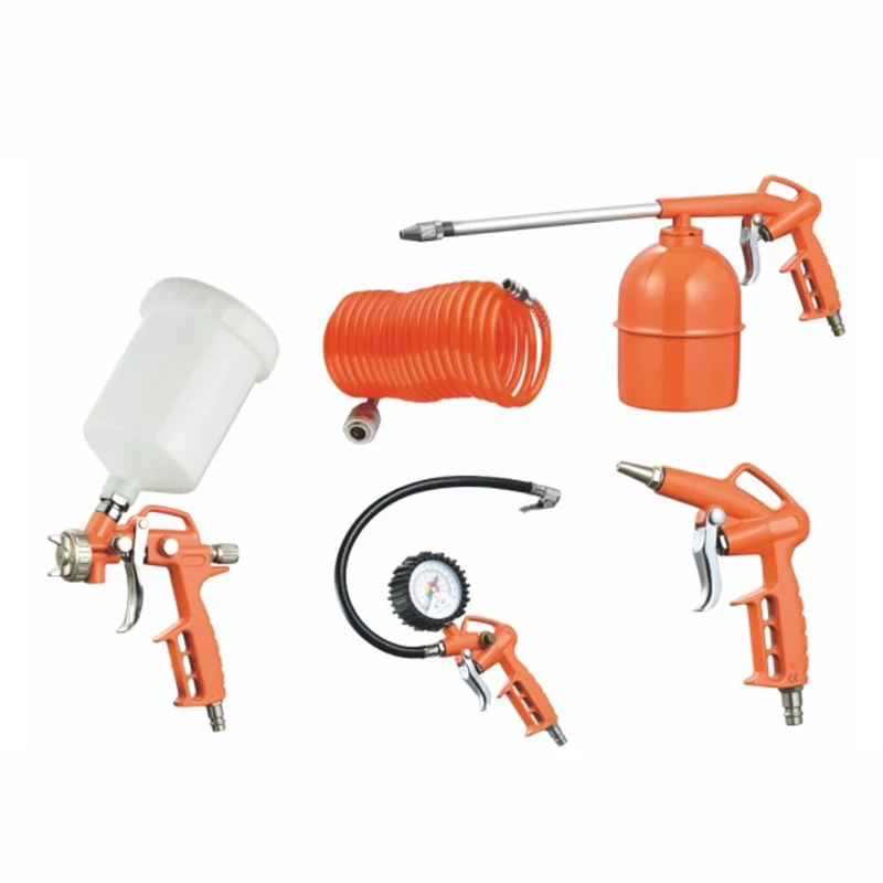 Professional 5M PE Spiral Hose Tyre Inflator Paint Spray Gun for Car Maintaining Spray Gun Kit