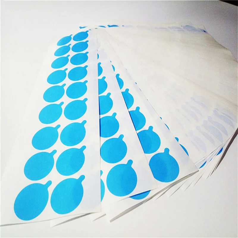 Custom die cut removable blue transparent electrostatic cling film label vinyl protective window static Sticker