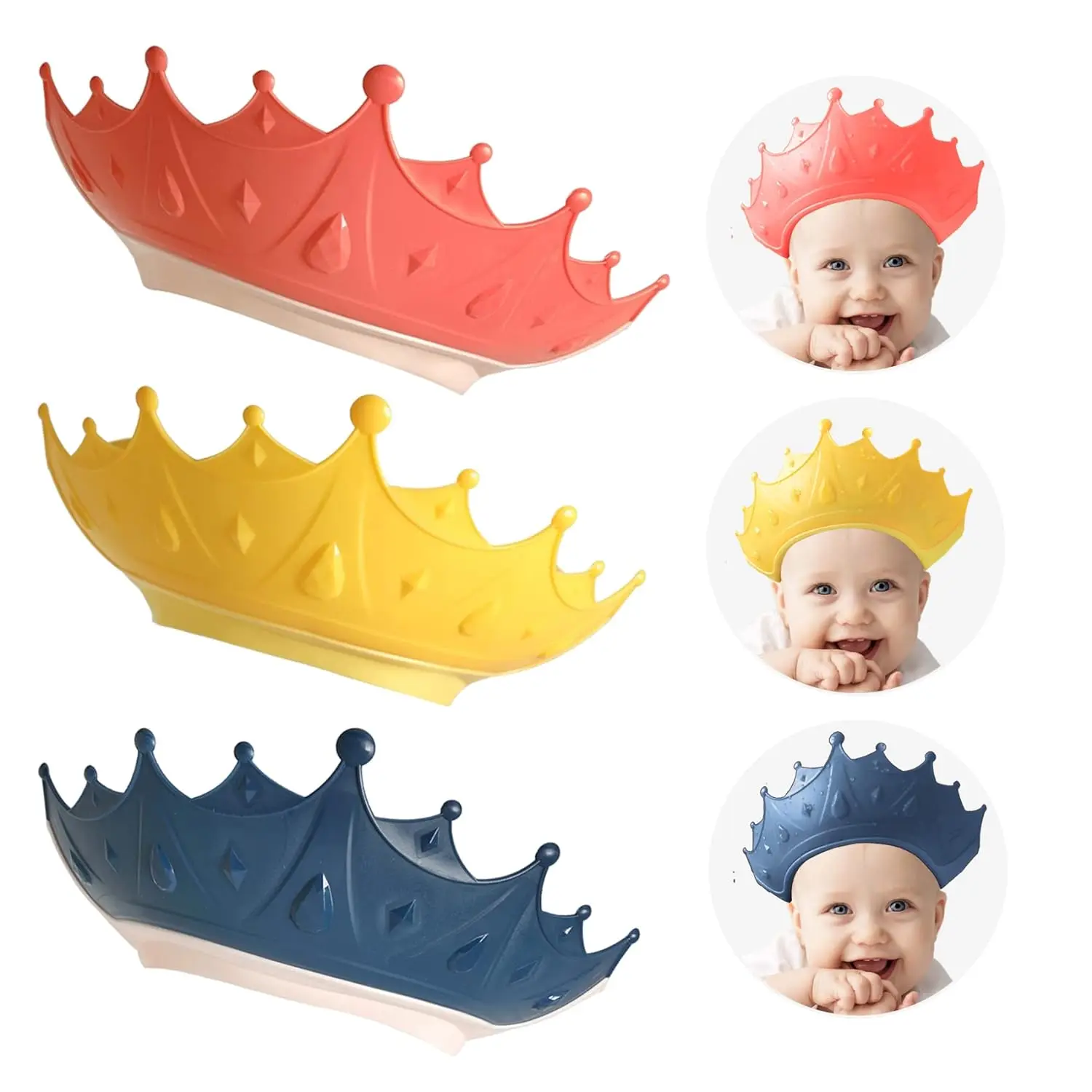 silicone baby bathing hat waterproof large baby shower cap for protector head eye ear shampoo caps visor hat for kids toddler
