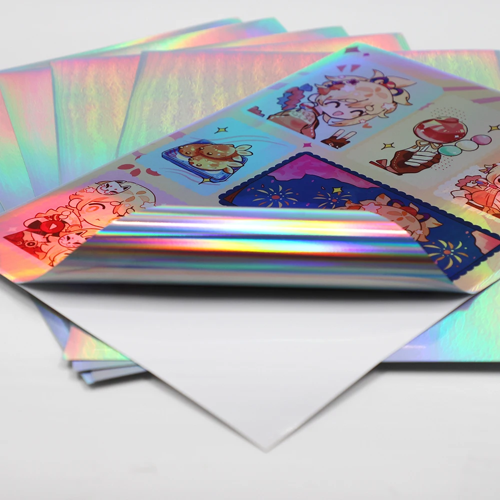 Free Sample Holographic Security Pet Film Custom Sticker A4 Vinyl Paper For Printing