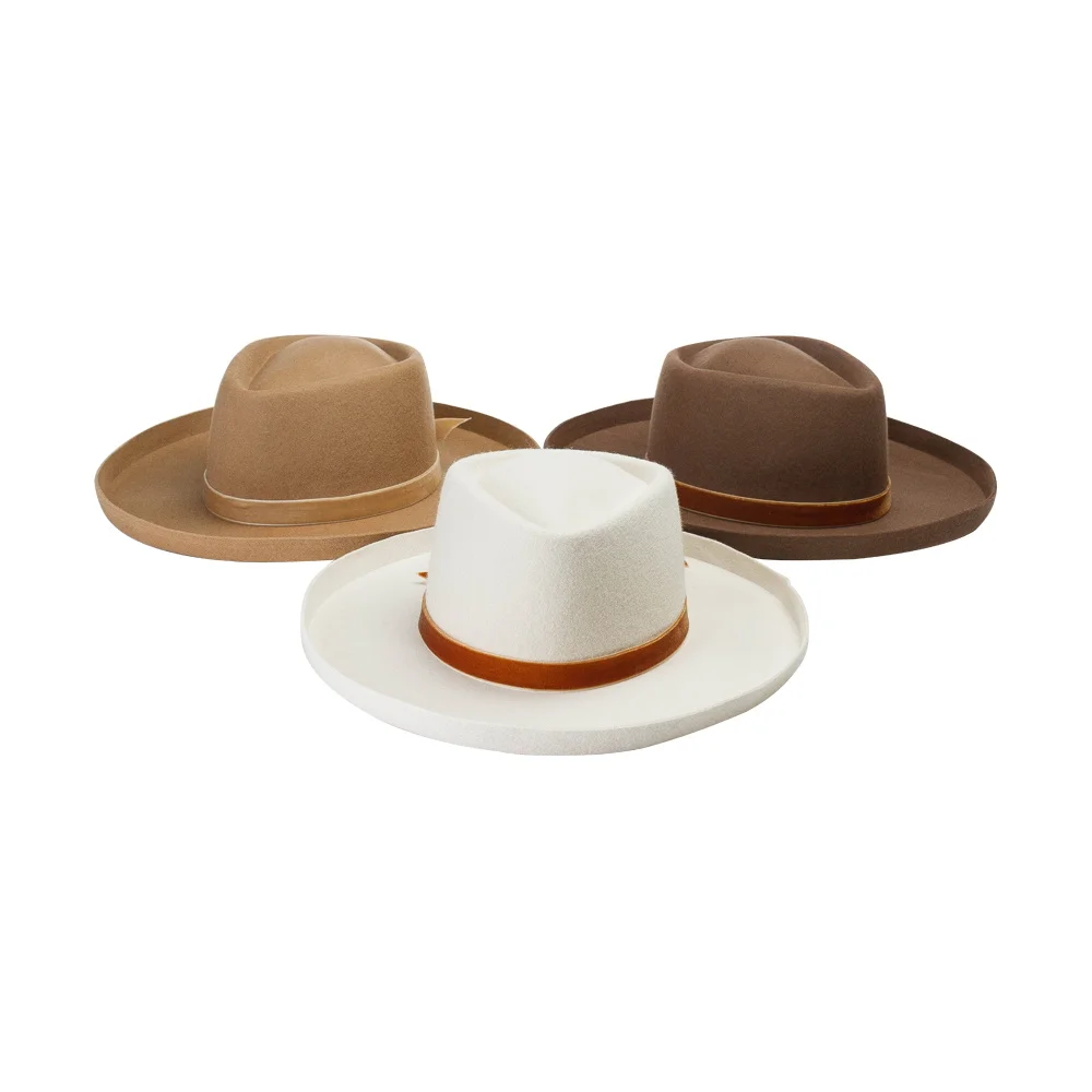 Shinehats OEM sombrero fieltro модная шапка femme fadora ленточная веревка из 100% шерсти Женская фетровая шляпа с завитыми