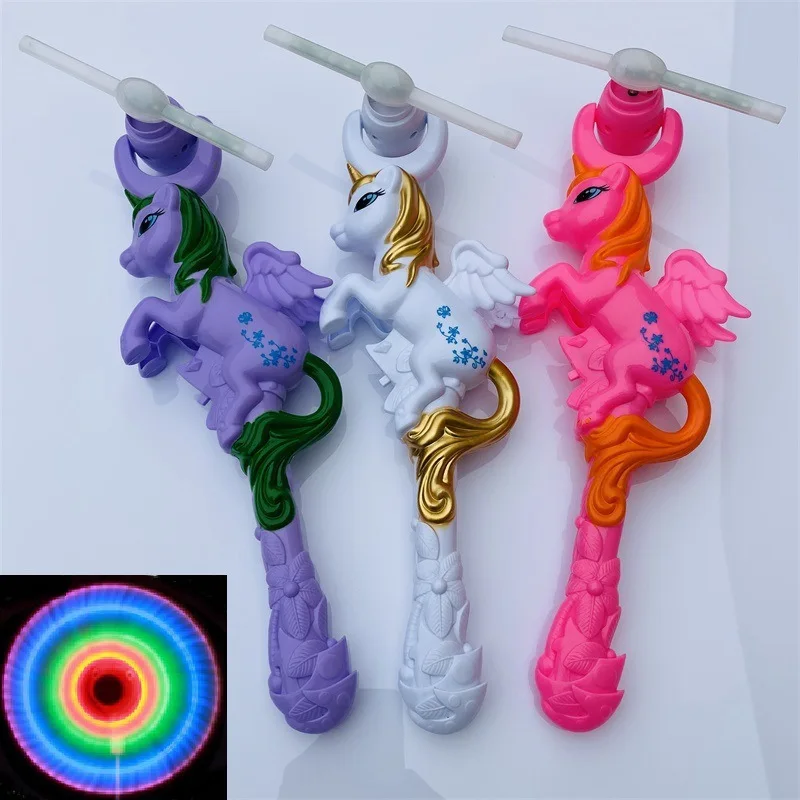 Wholesale Glowing Fairy Wand Toy Flashing Animal Shape LED Wand Light up Spinning Magic Ball Toy Wand for Kids