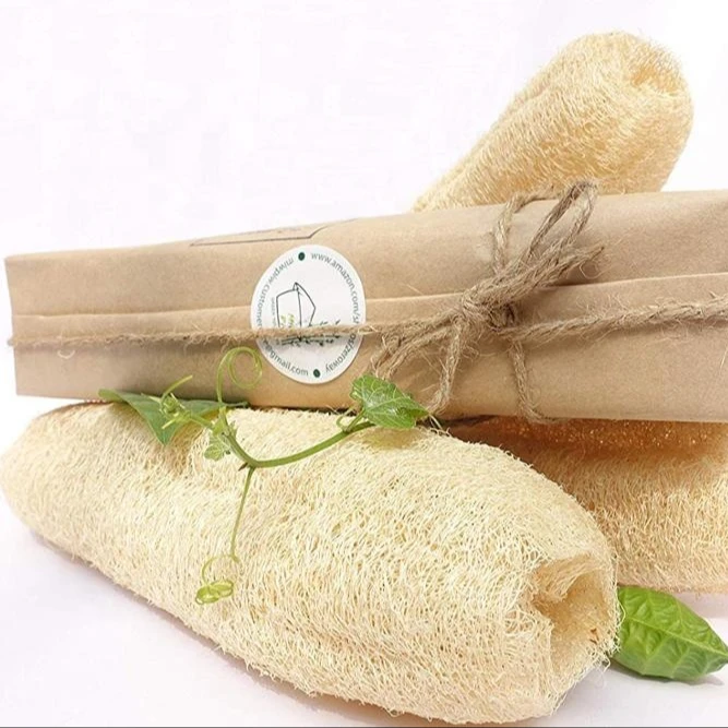 Whole Natural Loofah Vegetable Dish Scouring Pad for Kitchen Bath Sponge Body Exfoliating Scrubber Shower