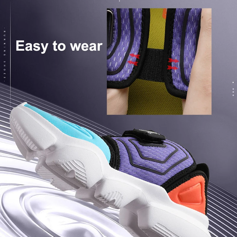 2021 Female Wedge Heels Shoes Summer Comfortable Sandals Slip-on Flat Platform Sandals For Women And Ladies