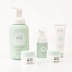 Safe and Harmless PET 50ml  Baby Shampoo 250ml Green Blue Packaging Set  for Kids Products Children Skincare Plastic Foam Bottle