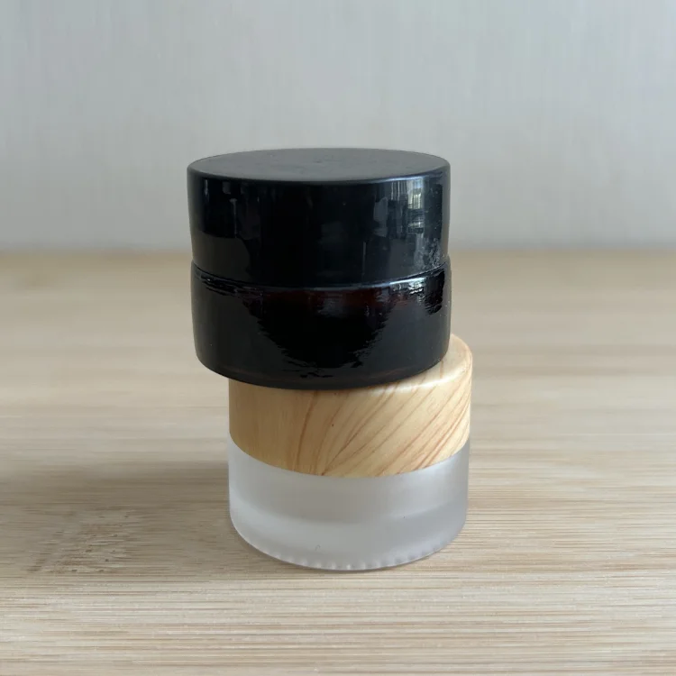 Travel Airtight Make Up Packaging Test Sample 5g Glass Jar For Gel Eye Cream Concentrate Lip Balm