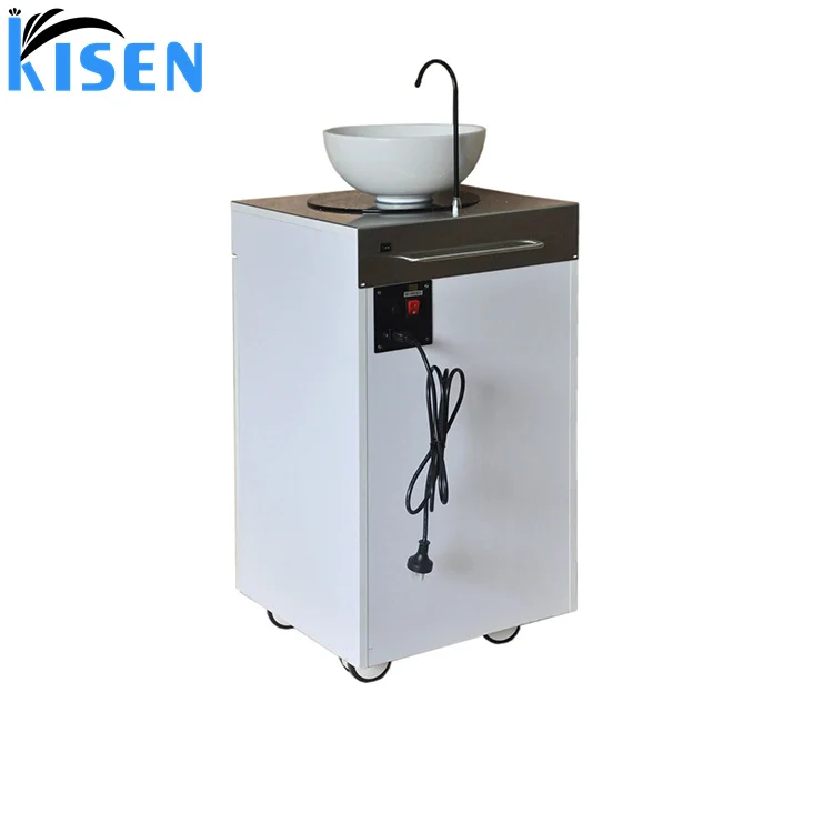 Tiada Paip Hitam Putih Kisen Salun Mangkuk Syampu Mudah Alih Elektrik Sinki Besen Basuh Tangan Dengan Haba dan Roda Tangki Air