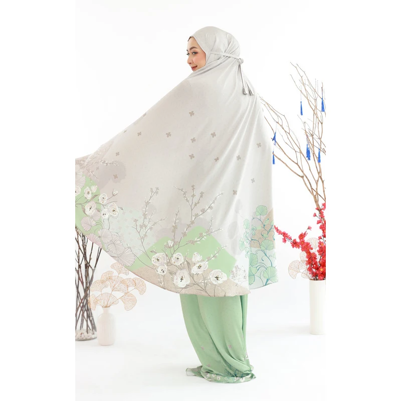 Hot selling Arabic abaya muslim dresses dubai 2 piece set high quality nida prayer abaya for women Modest Khimar Hijab Abaya