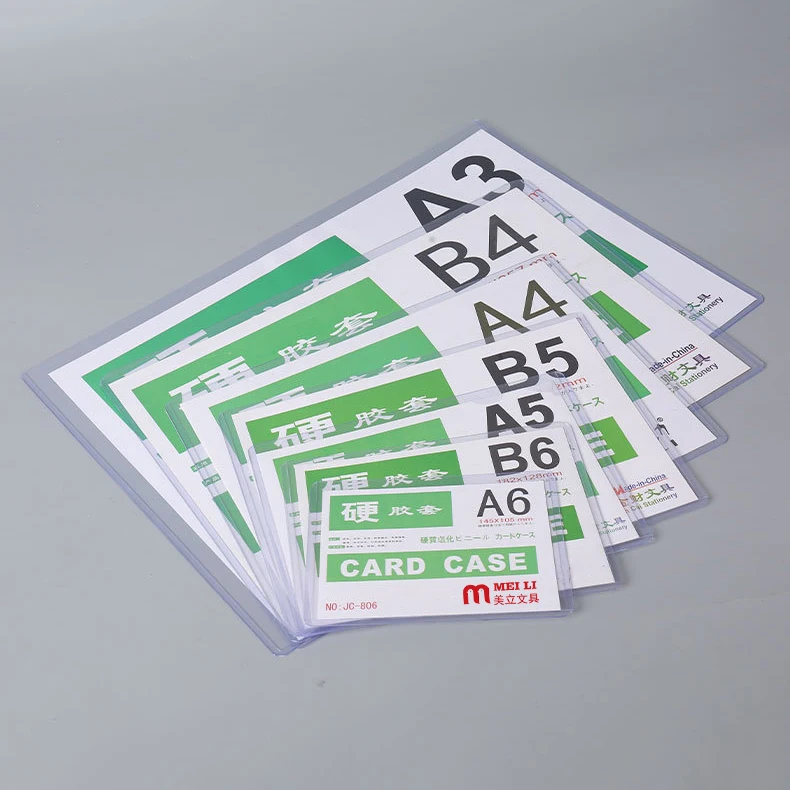 High Quality A3/A4/A5a/A6/A7/B4/B5/B6/B7 Transparent Plastic Pvc Id Card Holder