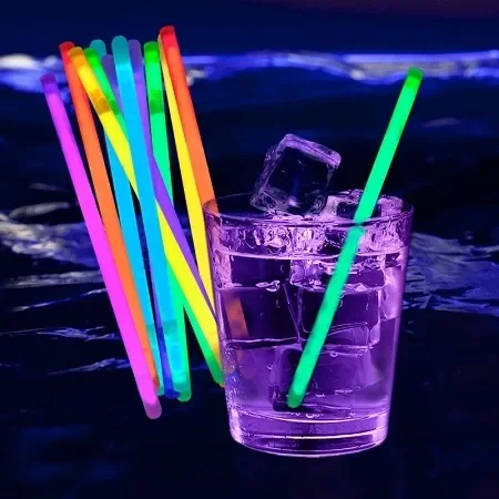 Wholesales led glow drinking straw neon glow in the dark straws for drink
