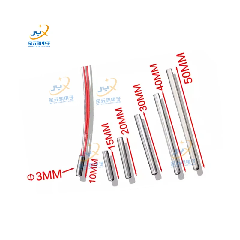 Tube 3*30mm  class B PT100 RTD PT1000 Temperature Sensor with 3 wire 10m