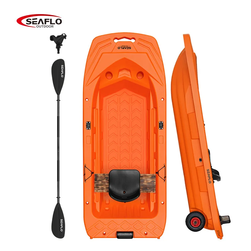 SEAFLO 264cm length two person sit on top cheap plastic fishing boat can be equipped electric motor boat with accessory optional