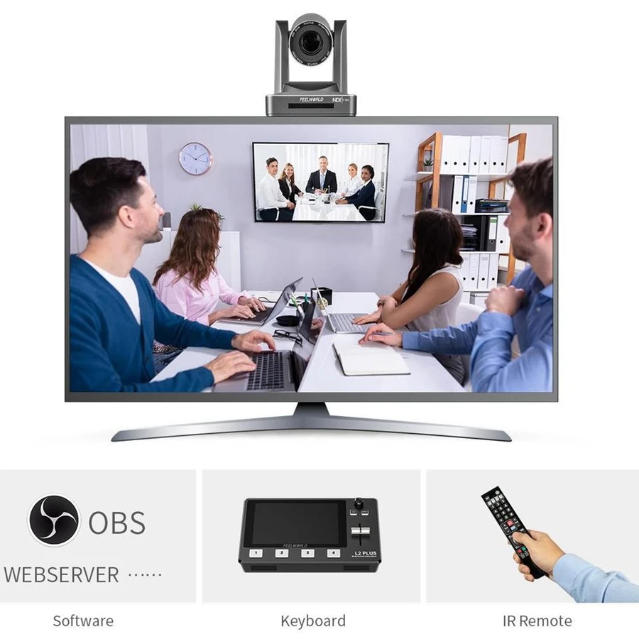 FEELWORLD NDI20X Simultaneous 3G-SDI/HD/NDI/IP Live Streaming PTZ Camera For Online Education