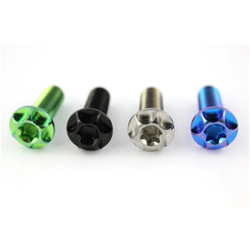 m8*12/16/20/25/30/35/50mm Gr5 Ti-6AL-4V titanium disc bolts for motorcycle modification