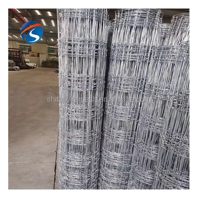 Polypropylene deer fence panel pvc coated tight lock wire mesh 12.5 gauge fixed knot 8ft deer fence