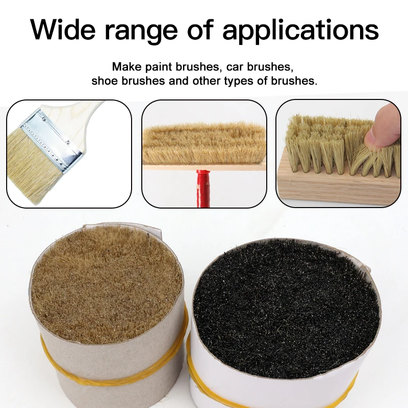 Factory Wholesale High Quality Boiled Pure Natural Bristle Filament Hair Mixture Pig Bristles raw material for Brush