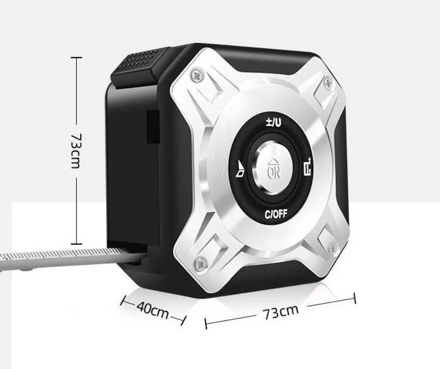 Laser Measure 131.2Ft/40M with steel Tape 16.4ft/5m,Laser Distance Meter with USB Charging LCD Digital Display Red
