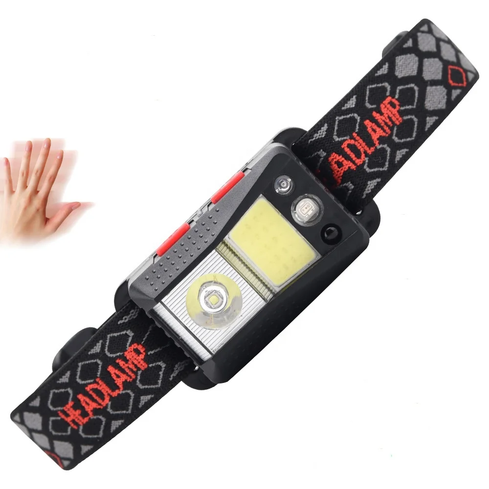 Waved Induction XPG+COB+RGB Headlights Outdoor Cycling Lights USB Rechargeable Night Running Lights LED Strong Headlamp