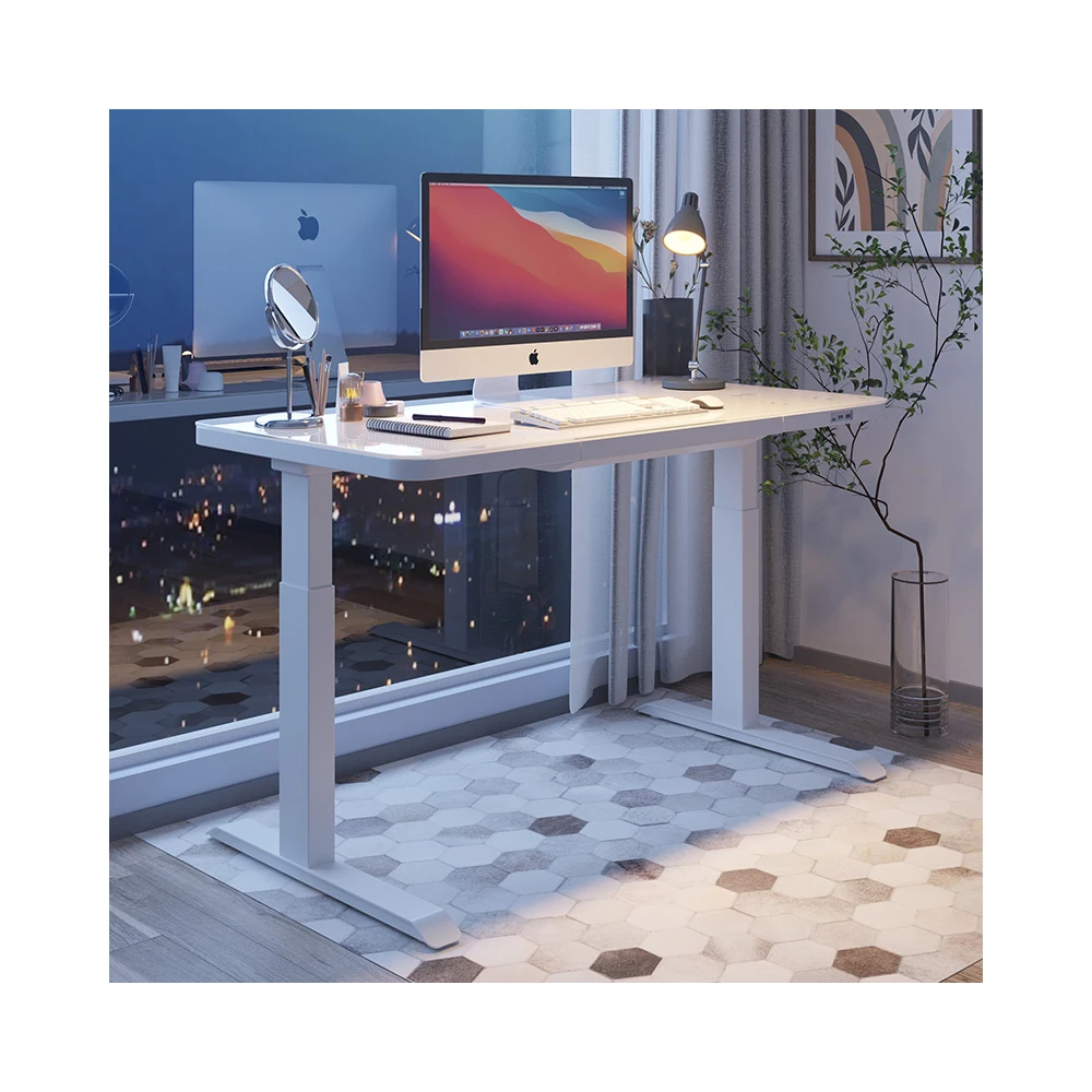 Modern Quality Office furniture workstations Electric Adjustable sit stand Desk Height Lift Computer Smart Table With Dual Motor