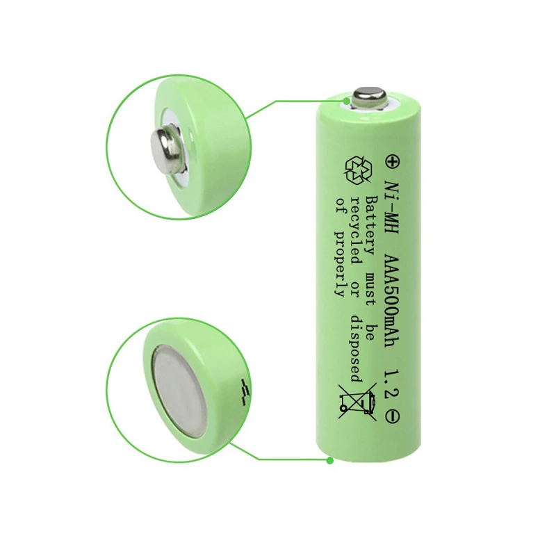 Customized Ni-MH  Rechargeable Battery 500 mah No. 7 Remote Control Ni-MH Battery For Sale