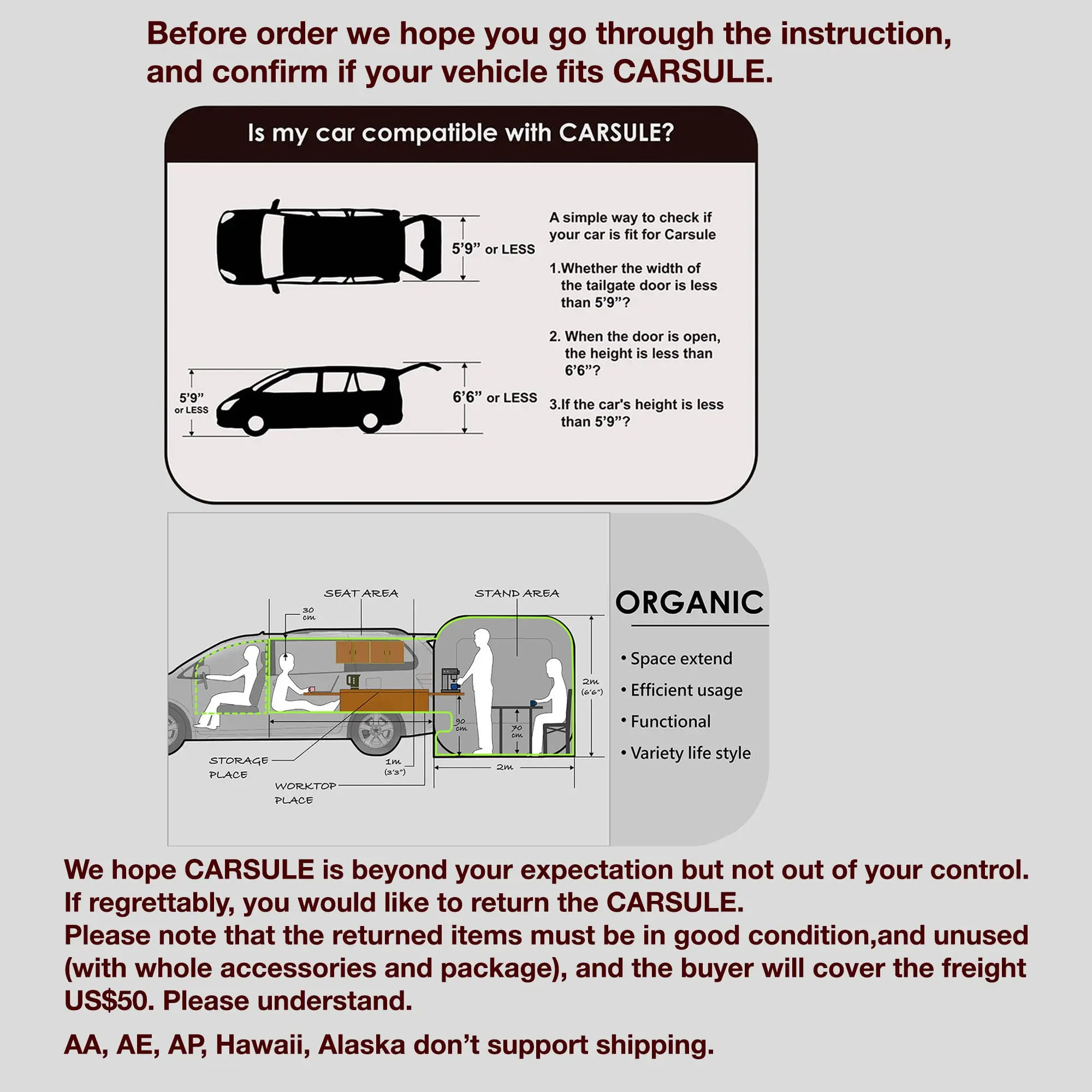 Black Water Proof Anti-uv Cube Pop-up Cabin Car Rear Tent Car Tail Tent Pop Up Suv Car Tailgate Tent