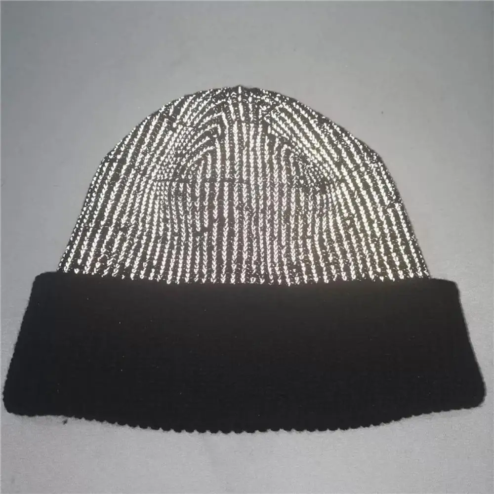 
Wholesale Hot sale new novelty night luminescene safty reflective hats funny winter custom knit beanies for adults 