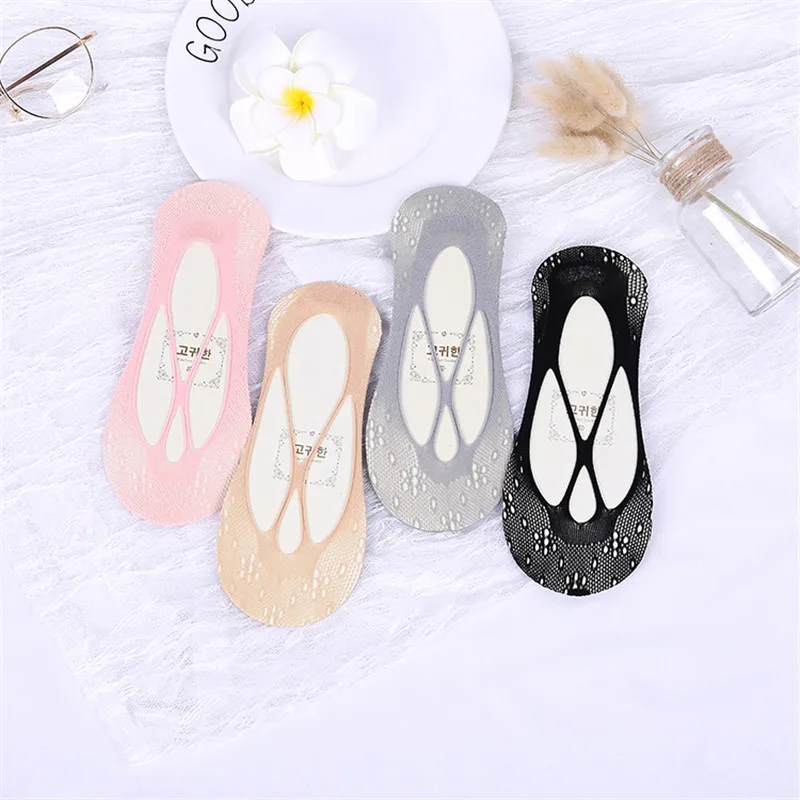 Hot sale women Non Slip Low Cut Sock Lady Invisible Boat Lace Socks wholesale