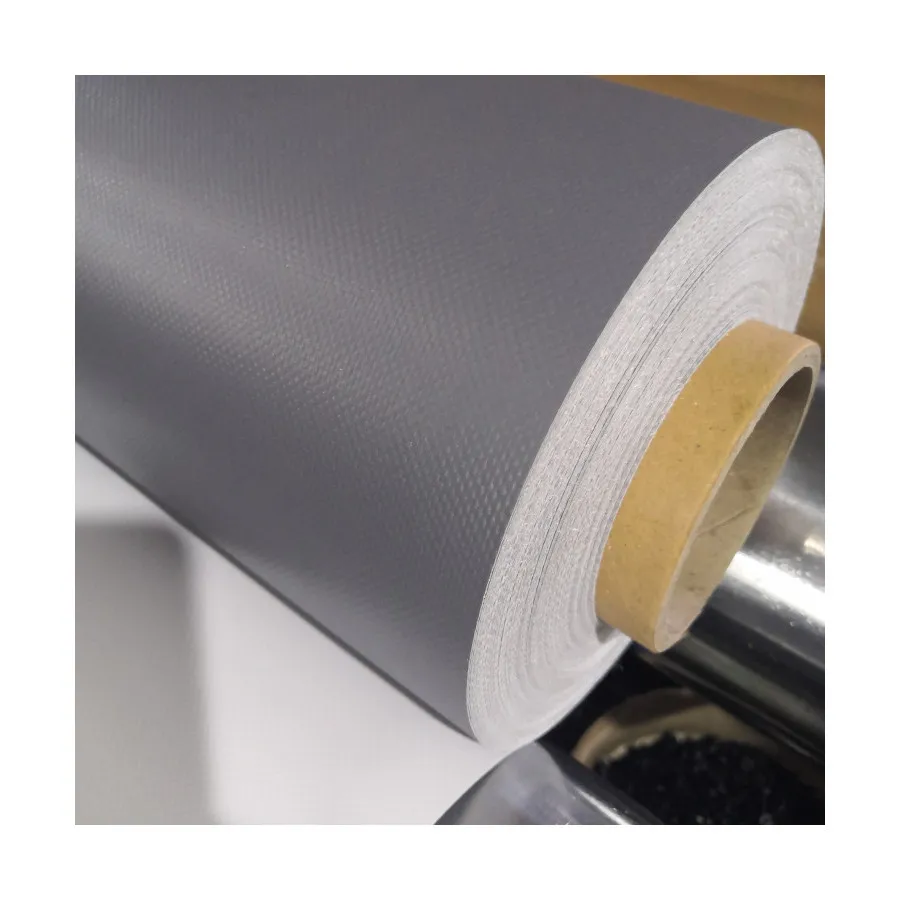 Semi-Coated Frontlit Grey Back Semi-matte 450GSM 1000D*1000D 18*18 3.20*50M/R Digital Printing Material PVC Flex Banner