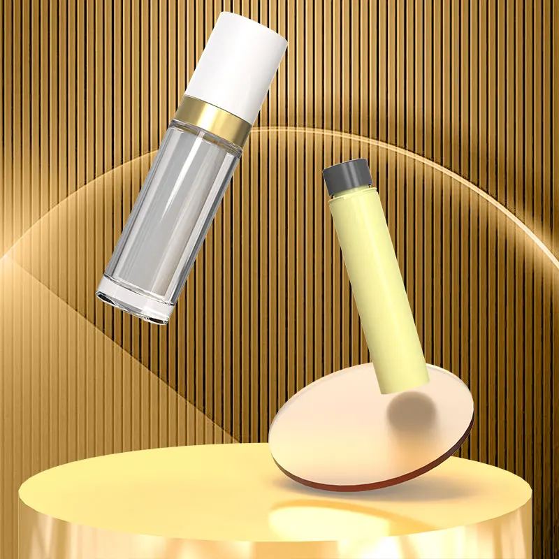 New Design Luxury Cosmetic Liquid Foundation Lotion Serum Glass Container 50ml Refillable Airless Bottle with pump 30ml 100ml