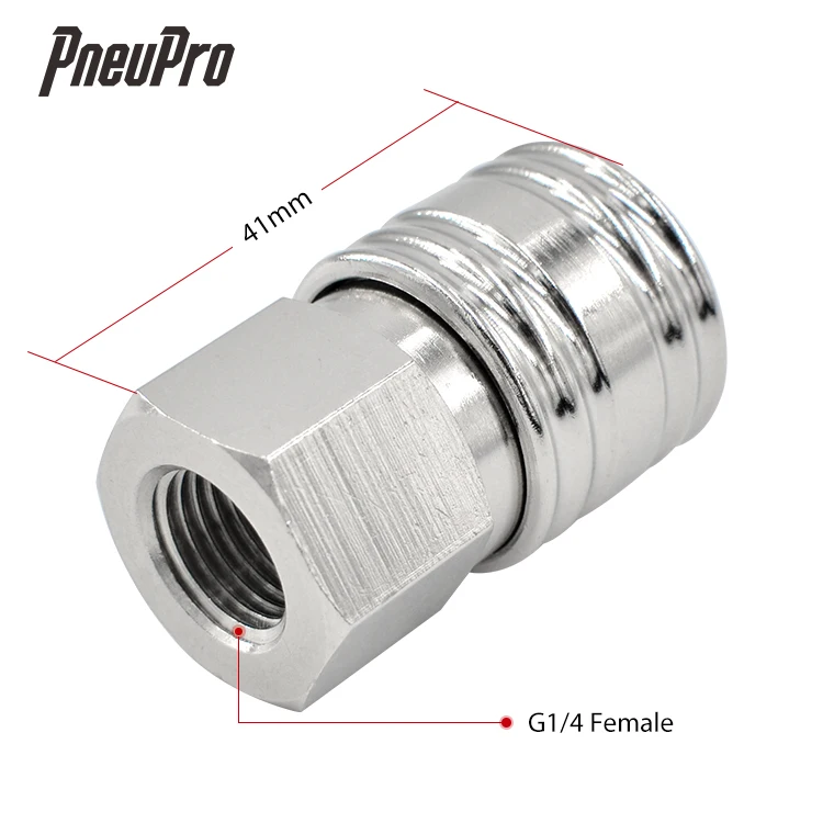 041-2002-00 (G 1/4) Brass fitting 14 compression female quick release air coupling