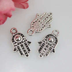 Supply 20*12MM Hamsa Hand Alloy oiled Custom  Bead Pendant for Diy Necklace