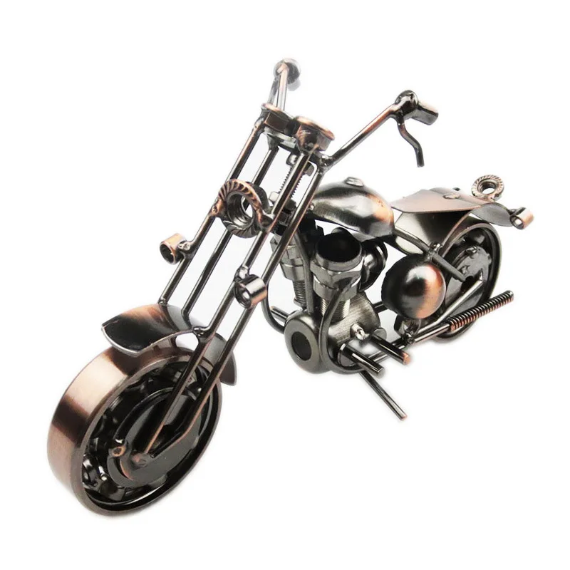 Retro Iron Art Motorcycle Model Ornaments Art Nostalgia Collection Harley Motorcycle Figurines Sculpture for Home Decor