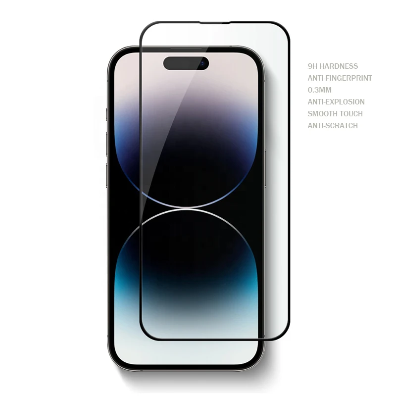 Wholesale Micas Protector De Pantalla Mobile Phone Full Glue Tempered Glass Film 21d Screen Protector For Iphone 14 12 13 11 Pro